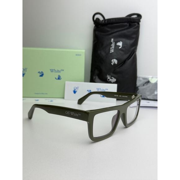 NEW Off White Style 25 Green Bluelight Eyeglasses Frames - Picture 4 of 5